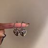 Fashionable metal silver needle, earrings, silver 925 sample, European style, high-quality style