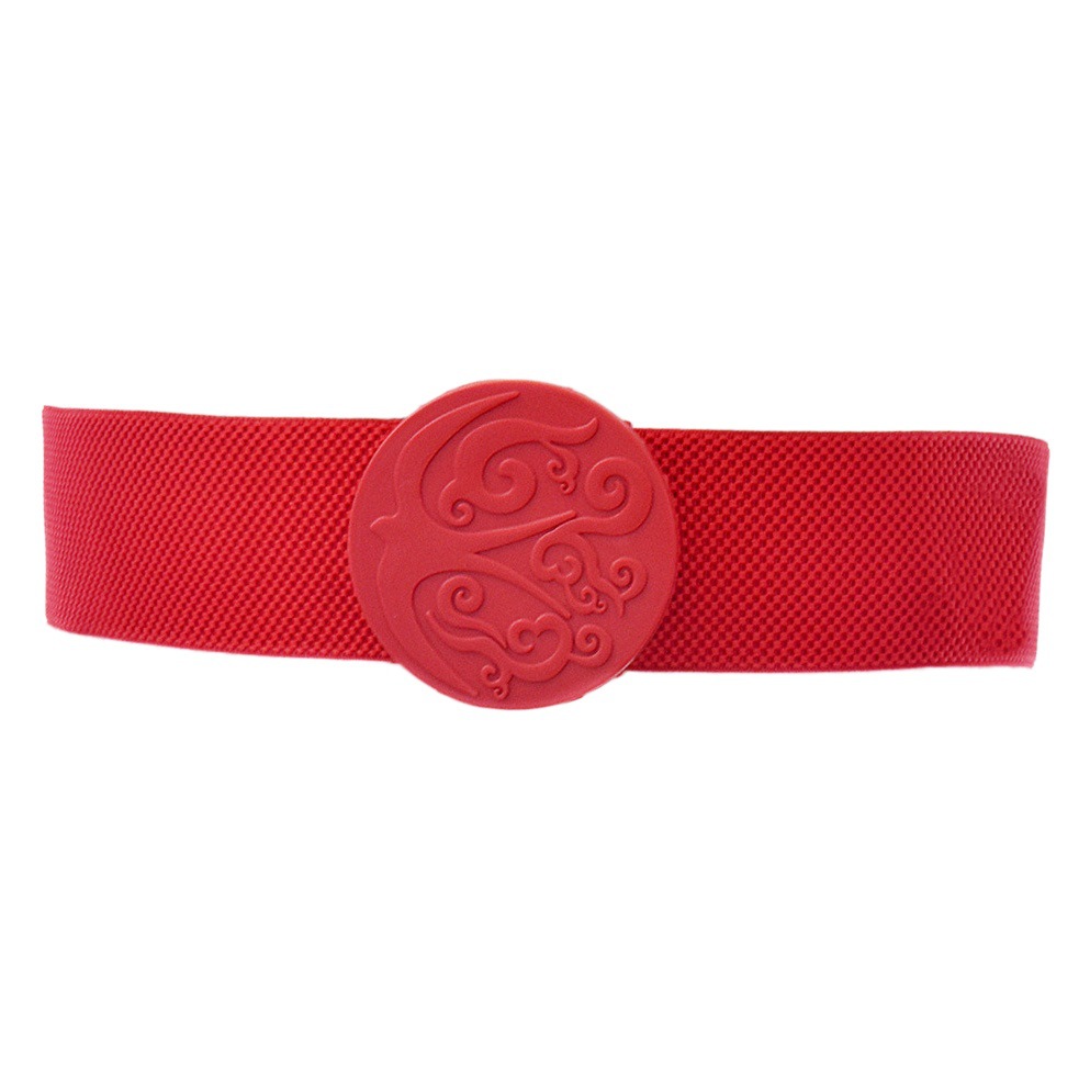 China Eastern Airlines azafata uniforme de cinturón traje de negocios traje de tren de alta velocidad asistente de vuelo vestido cinturón elástico cintura cinturón rojo