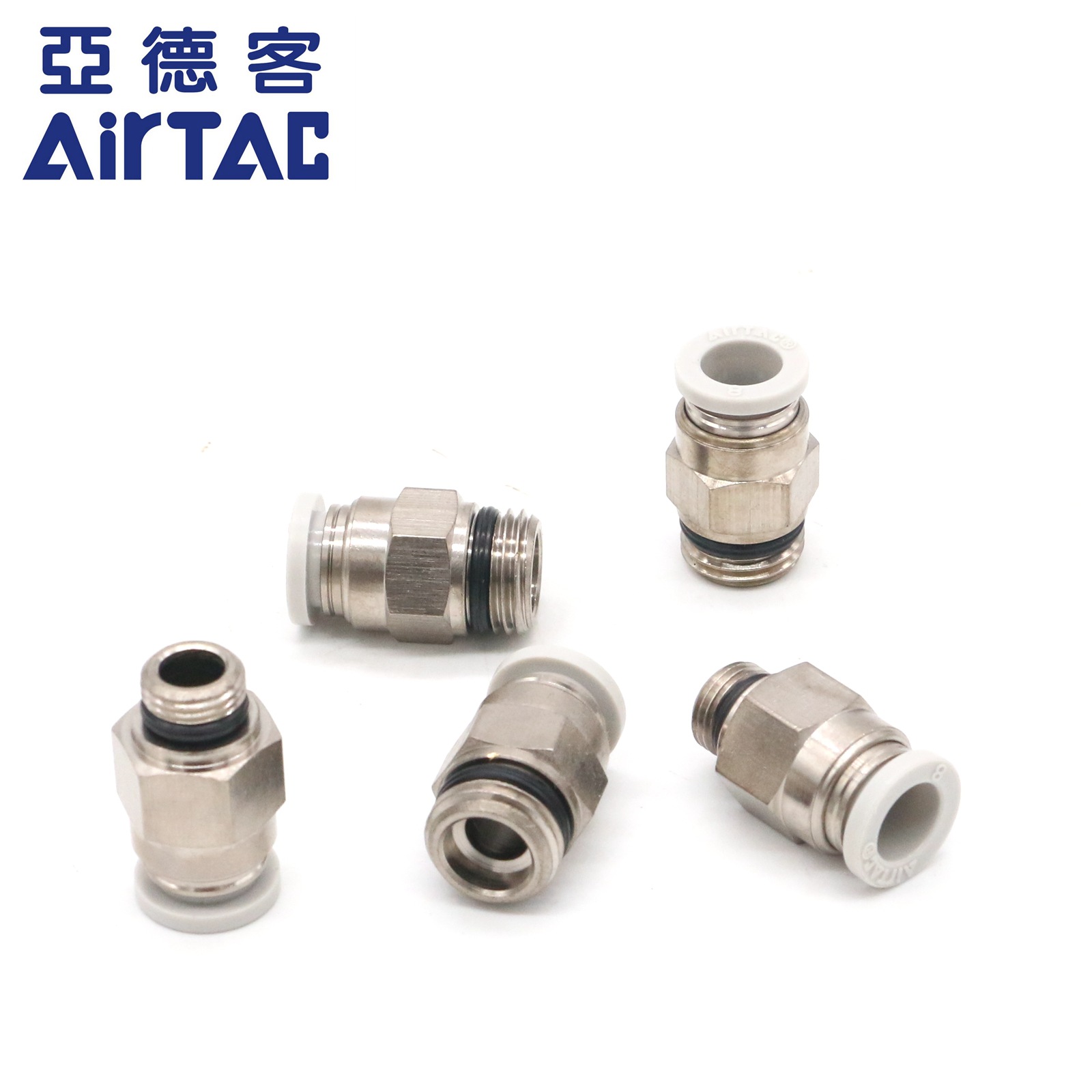 AirTAC亚德客GPC4/6/8/10/12-01/02/03/04G牙螺纹快插螺纹直通气