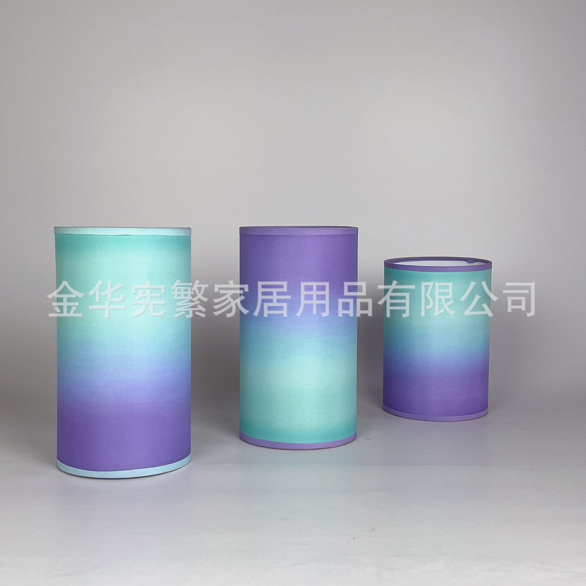 Lámpara de mesa de tela de comercio exterior europeo y americano, gradiente, fantasma E27, sombra, lámpara de pared, decoración, accesorios de araña de nicho, carcasa