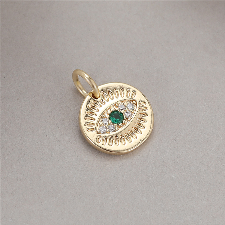 7g Weight Zircon Inlay Material Jewelry Accessories Classification 1 Piece Copper Zircon Devil'S Eye Novelty