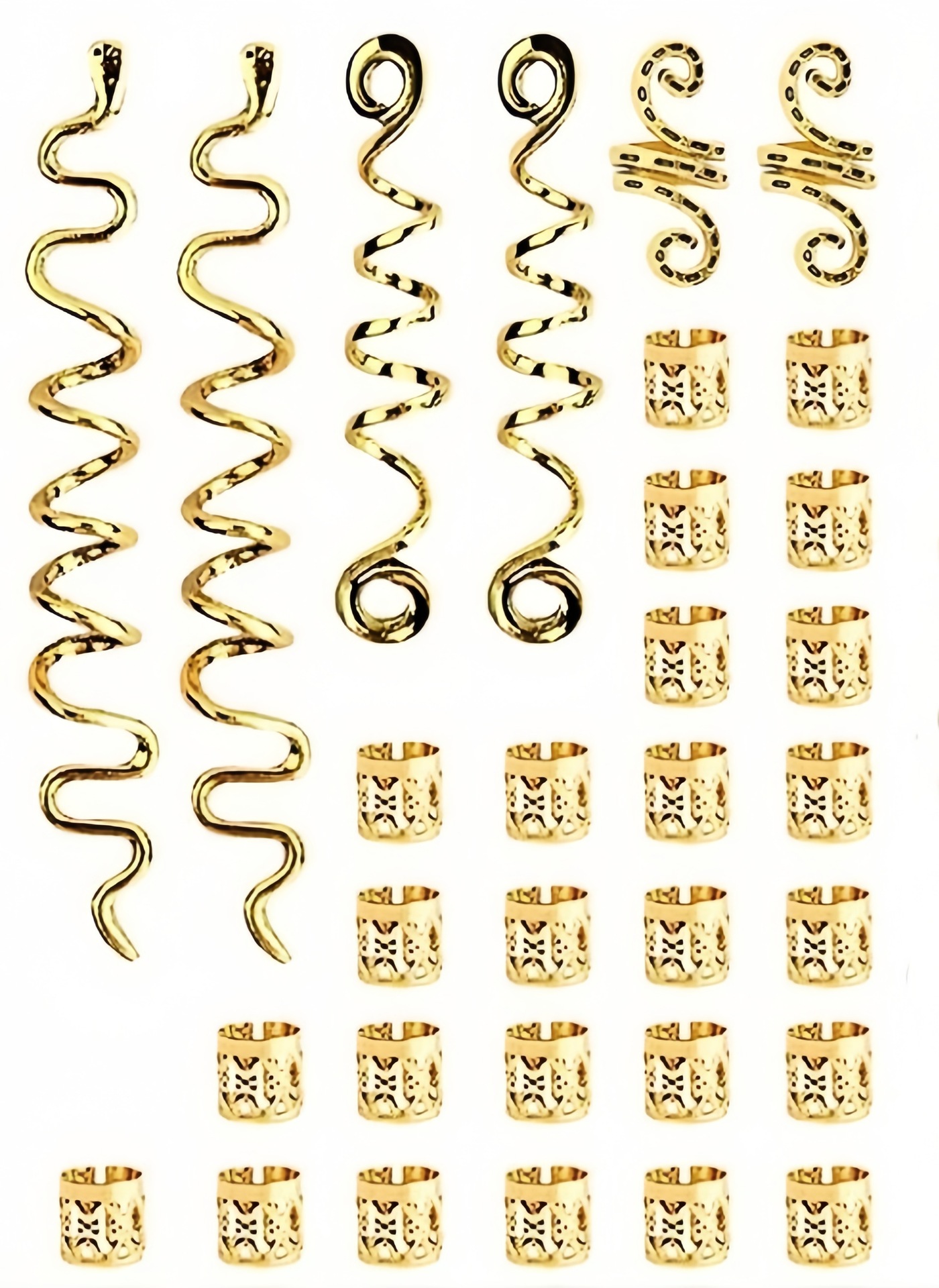 Como se muestra en la imagen oro 31pcs65#