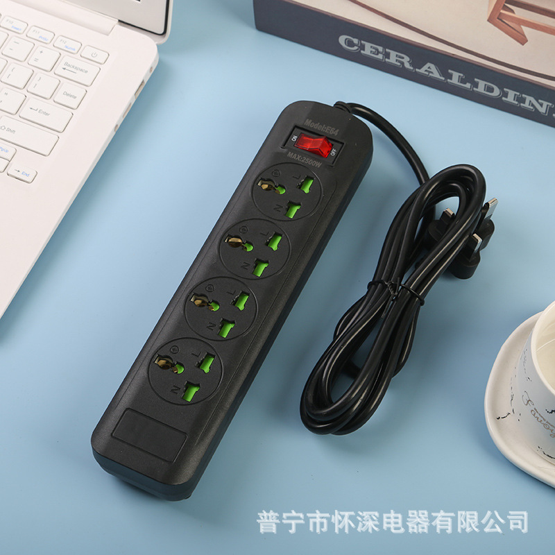 Enchufe transfronterizo con puerta de seguridad multifuncional de oficina doméstica con cáscara negra con cáscara blanca embalaje neutro estándar británico estándar europeo estándar americano