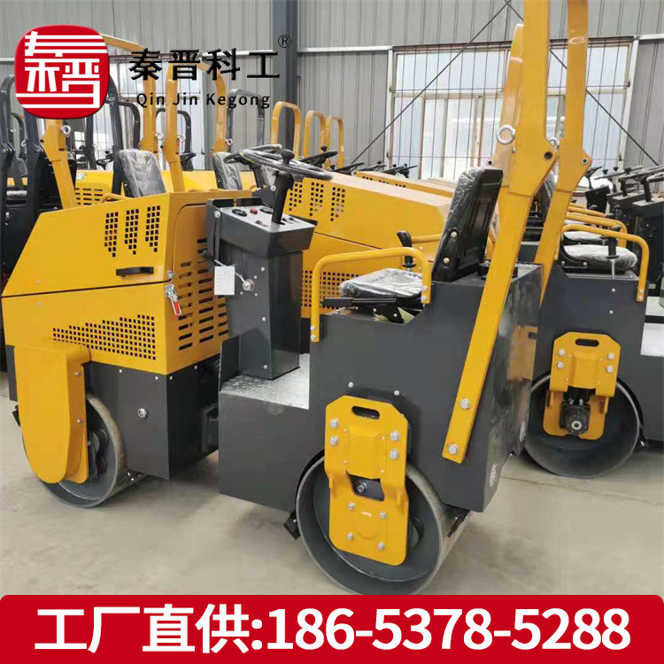 单钢轮小型压路机 3吨震动单双钢轮柴油手扶座驾式 沥青路压实机