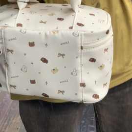 小红书同款小熊手提化妆包大容量可爱少女心旅行便携洗漱包收纳