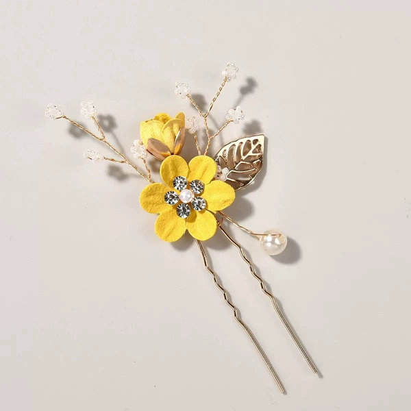 Yellow Chinese hairpin