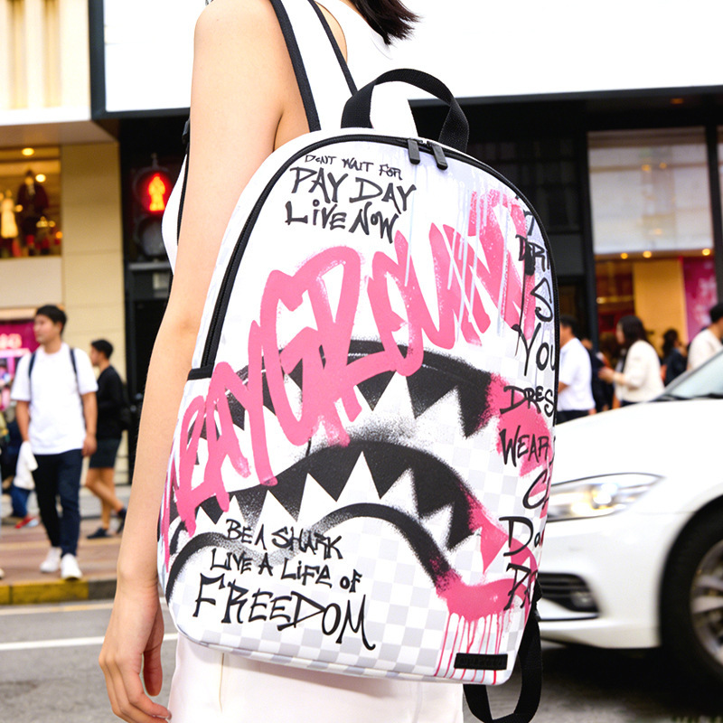 【Factory Direct Supply】Sg Shark Mouth Backpack Casual Shark Large Capacity Men's Backpack High-Value School Bag