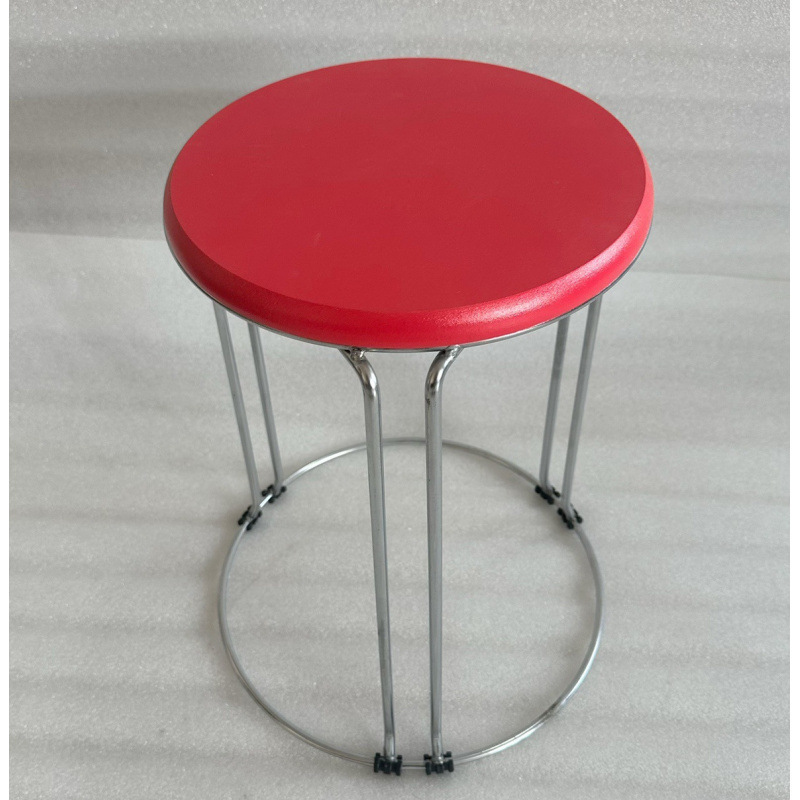Taburetes redondos de madera sólida taburetes de acero inoxidable taburetes caseros apilables taburetes de hierro forjado dormitorio taburetes de comedor para adultos
