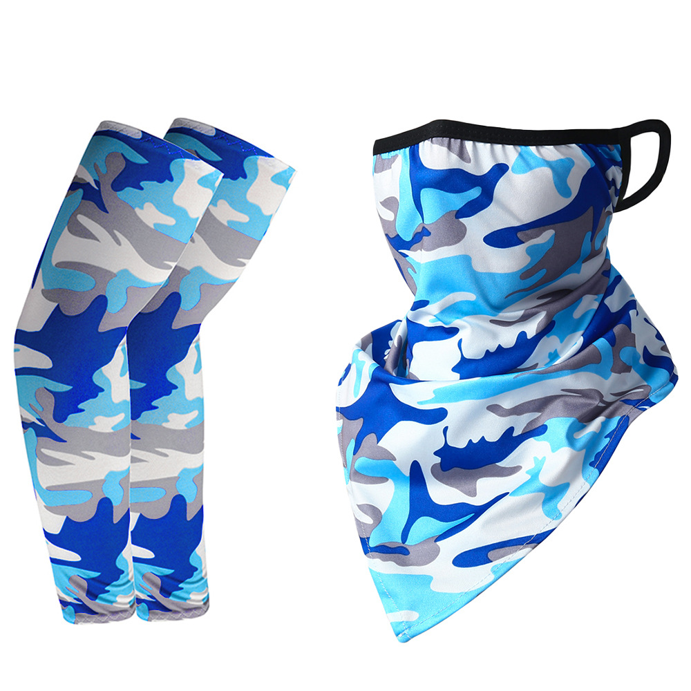 38+삼각 스카프 위장 스카이블루