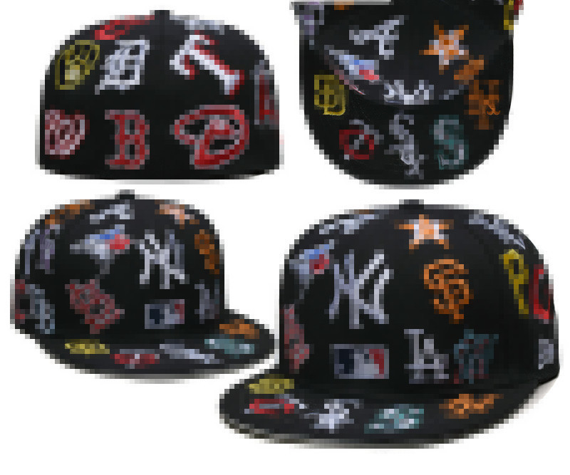 新款L-A N-Y棒球帽字母刺绣嘻哈帽尺寸帽时尚帽子Fitted cap T-38|undefined