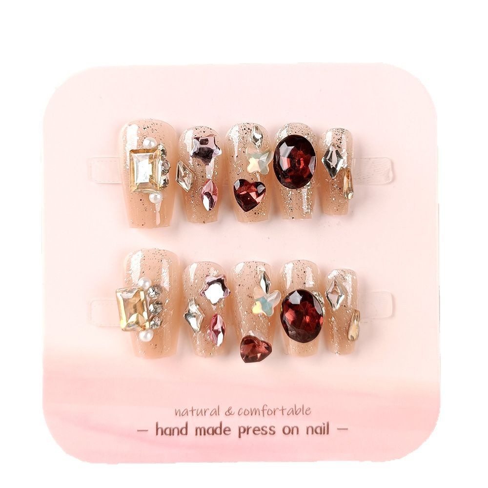 Xiaohongshu Douyin parche de arte de uñas caliente fototerapia para usar uñas de diez piezas