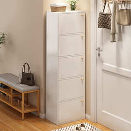 鞋架门口鞋柜家用阳台经济型多层带门防尘小柜子窄高立式收纳鞋柜