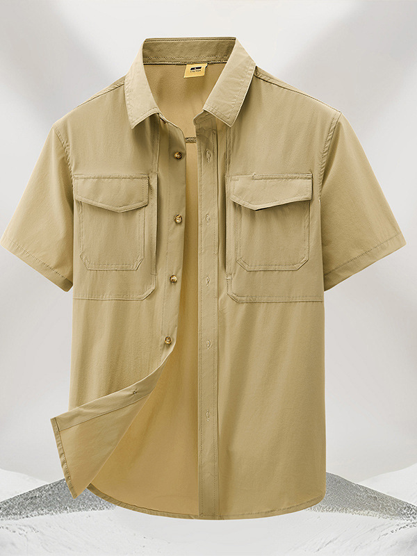 Quick dry tactics elastic breathable summer shirt
