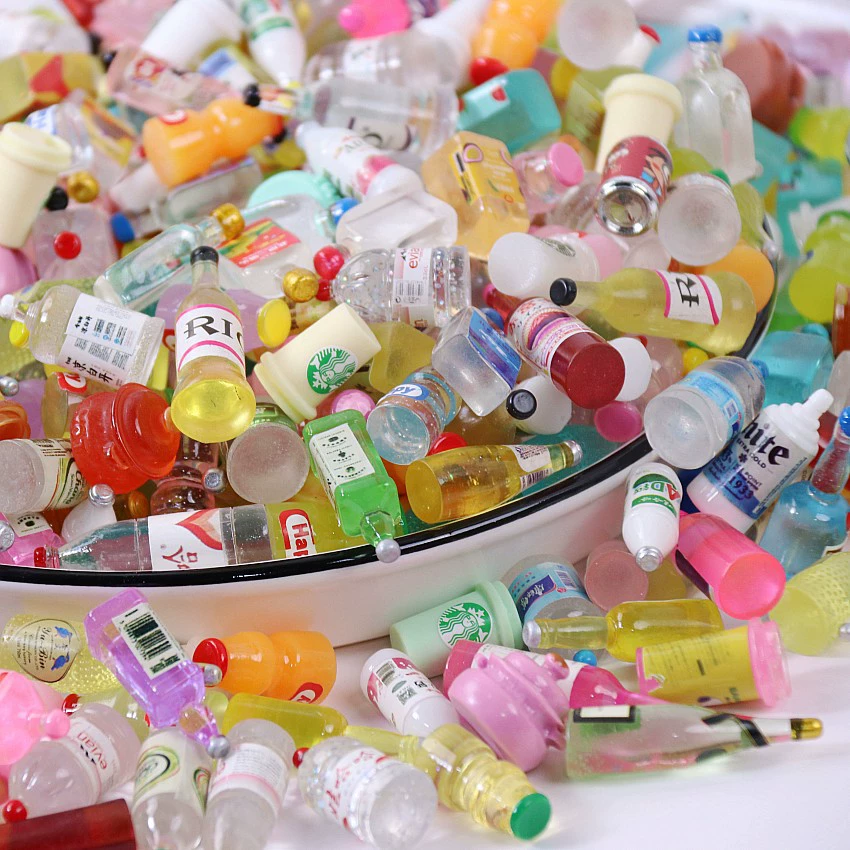 Трансграничные поставки: микроландшафтные объемные реалистичные аксессуары для декора из кремового клея в виде бутылок вина, случайный ассортимент, материалы для украшений