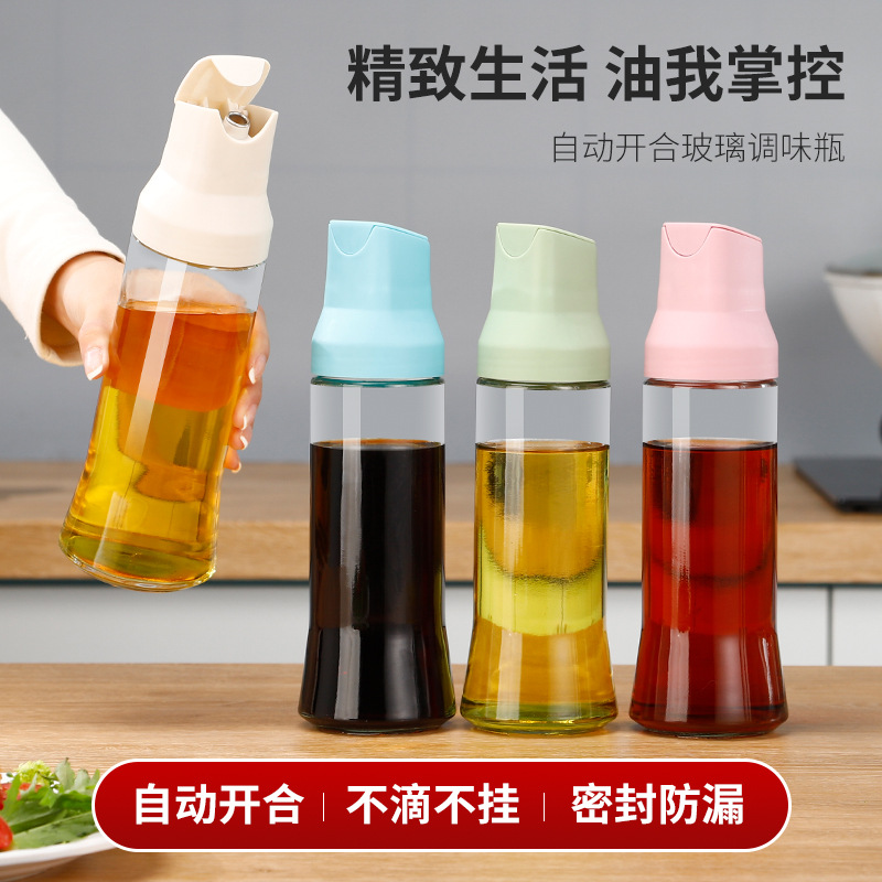 Aceitera de Vidrio con Apertura Automática de Vidrio Apertura y Cierre Automático para Cocina