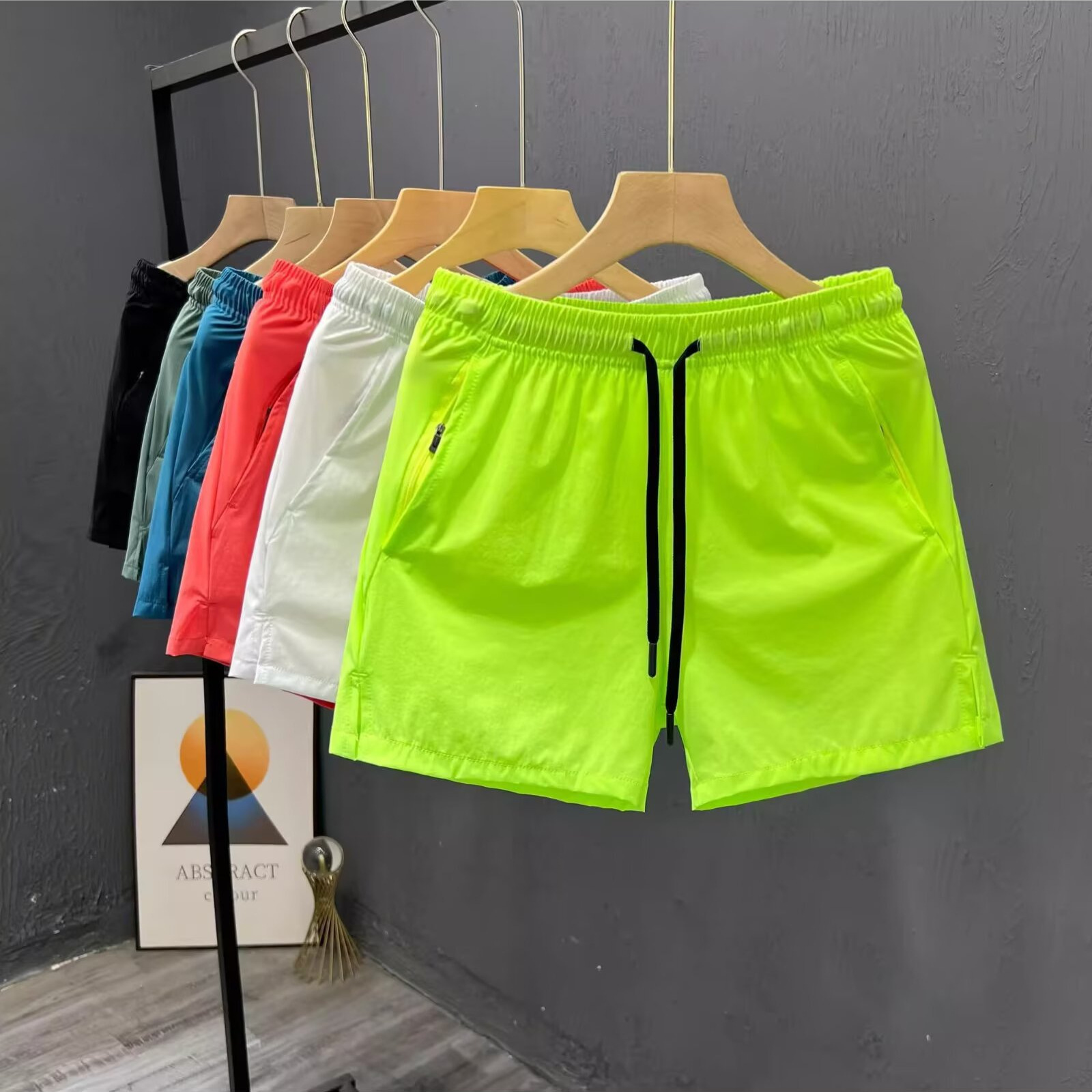 Beach Pants Men's Loose Casual Short Pants Summer Pants Summer Sports 4 Points Large Pants for Vacation Quick-drying Pants for Men