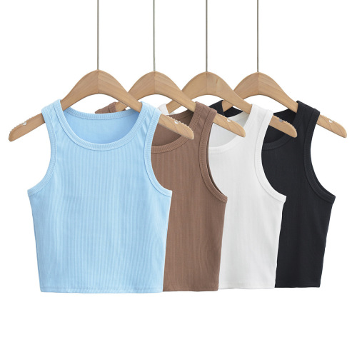 欧美ins弹力基础款工字背心女夏季新款修身显瘦百搭无袖上衣