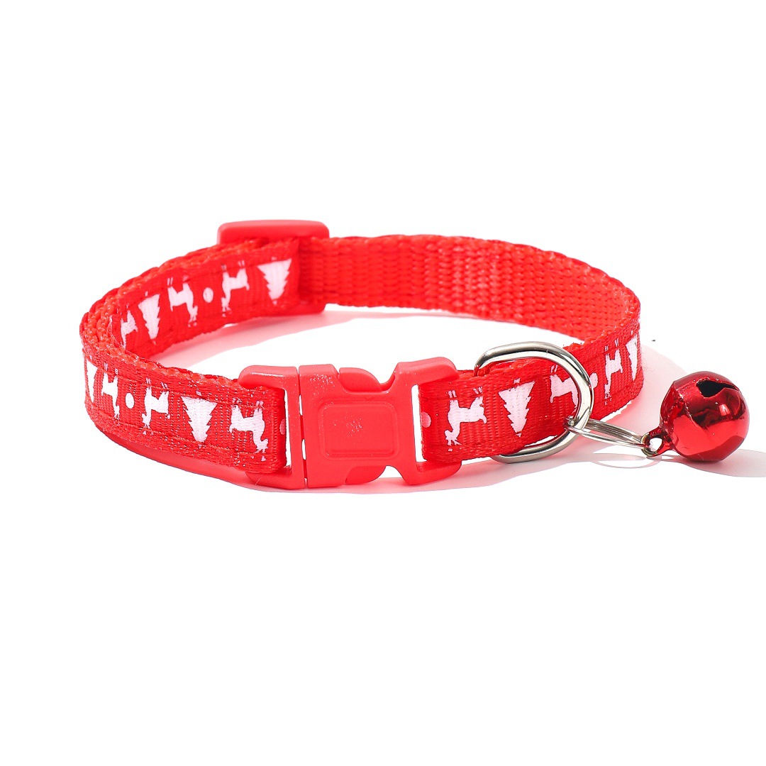 Collar de mascotas de 1cm campana collar de muñeco de nieve para gatos collar de Navidad decoración de plástico botón al aire libre
