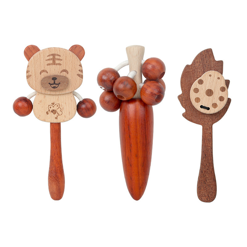 Juguete de educación temprana de rompecabezas de madera de dibujos animados para bebés