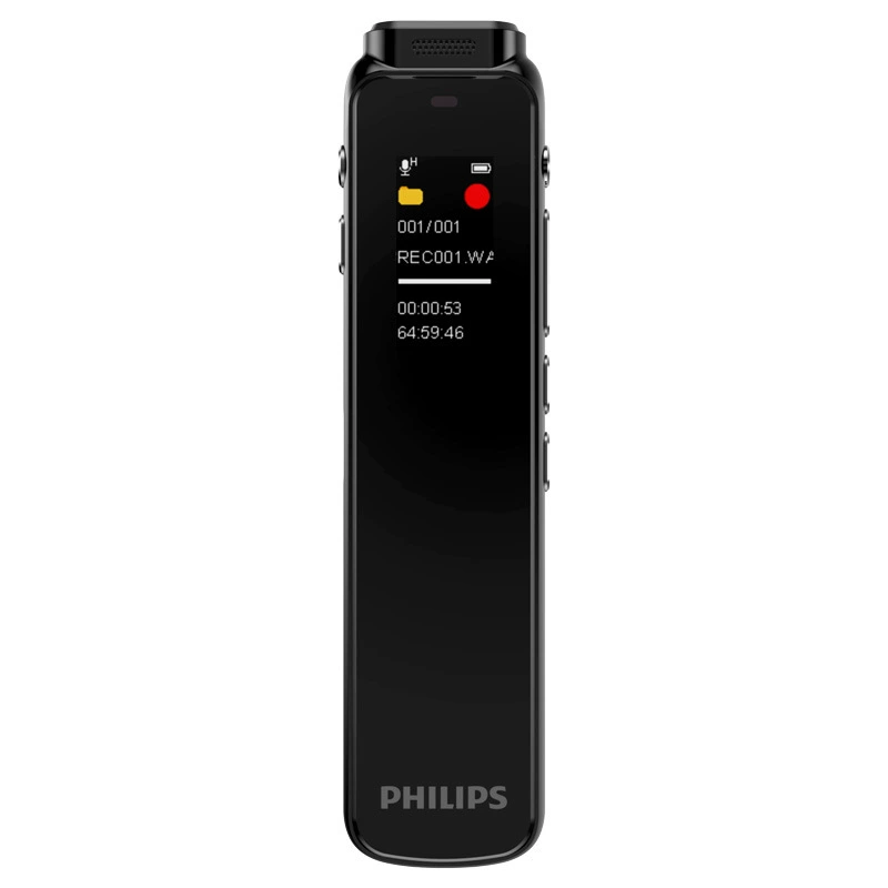 Голосовой диктофон Philips VTR5010 Professional HD для долгой конференции и обучения, шумоподавление
