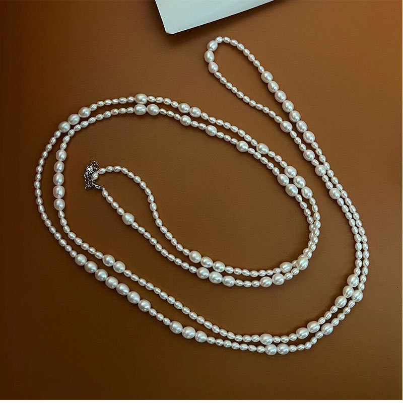 Elegant Lady Simple Style Solid Color Freshwater Pearl Necklace In Bulk display picture 2
