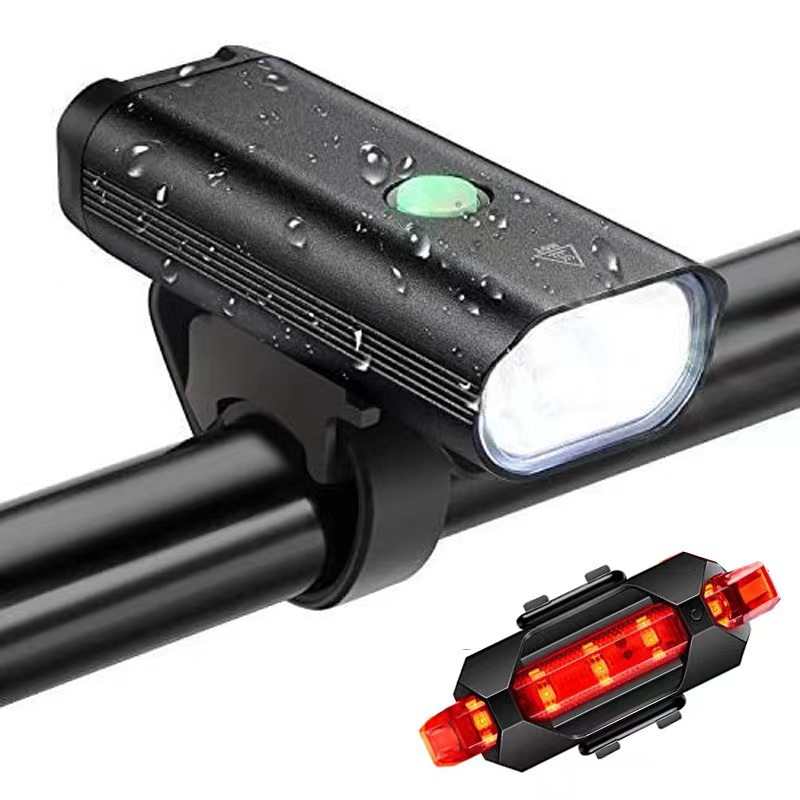 Bicycle aluminum alloy headlight USB charging outdoor long-range cycling light 400 lumen high brightness waterproof headlight