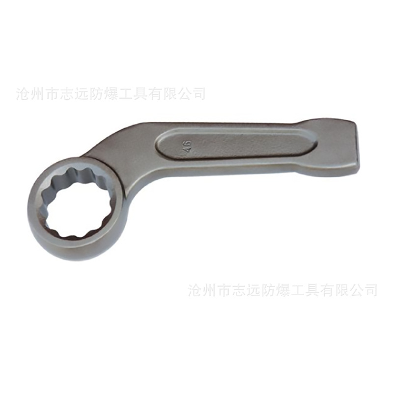 桥防牌钢制弯柄梅花敲击扳手40铬钢模锻加工制作弯头敲击扳子