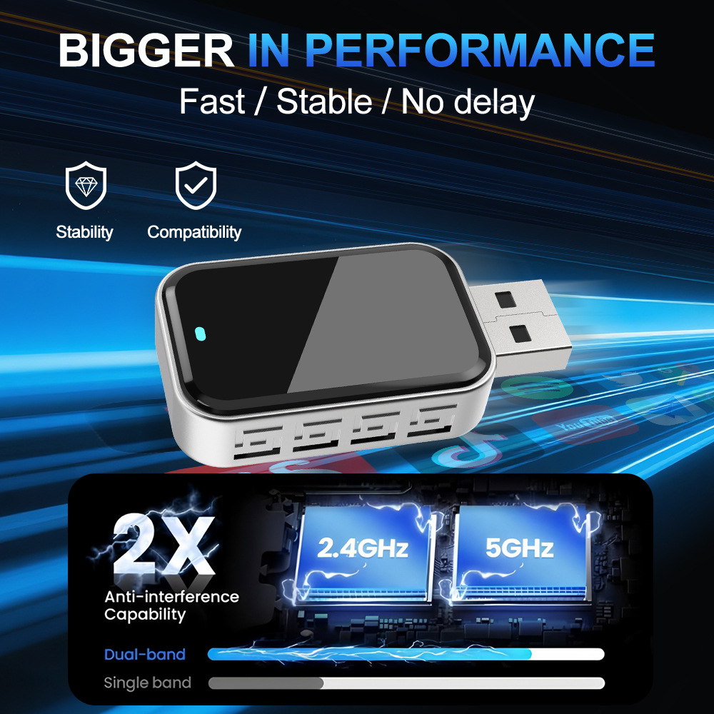 Cross-Border Carplay Box Wired to Wireless Android Auto Apple Android Smart Carplay Box