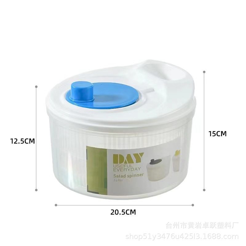 Deshidratador de verduras ensalada máquina de secado lavado de verduras cuenca cesta de agua dispositivo de drenaje manual de frutas lavado deshidratación artefacto DA36