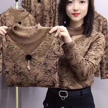 加绒/单打底衫妈妈装中老年女装秋冬季长袖T恤半高领弹力保暖上衣