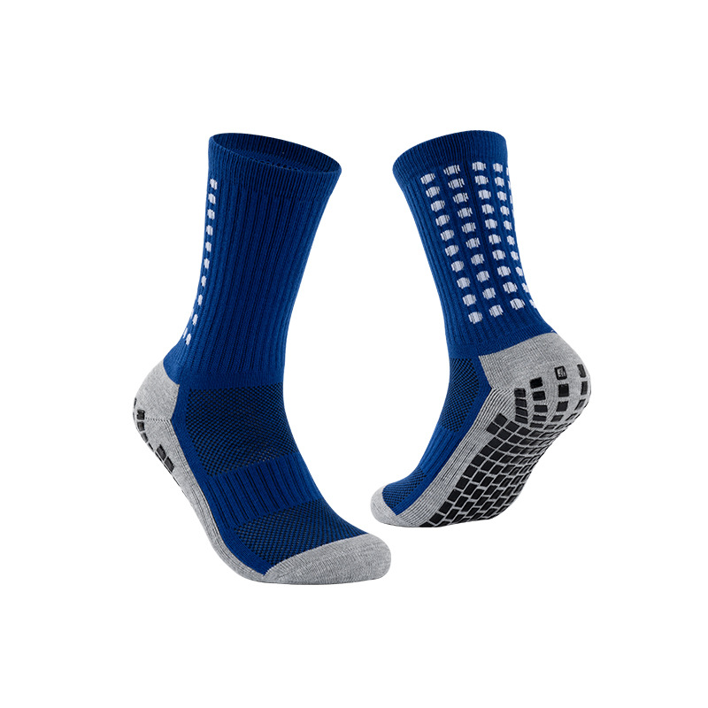 Meias de futebol antiderrapantes com revestimento em borracha para adultos (homens e mulheres) – Meias de basquete de cano médio, com sola de toalha reforçada e revestimento em borracha, para esportes no outono e inverno