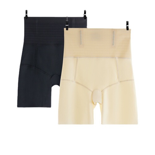 Mid-waist tummy-tightening butt-lifting safety pants for women to prevent exposure for wedding photos, corset waist, flesh-colored seamless underwear, bottoming boxer briefs