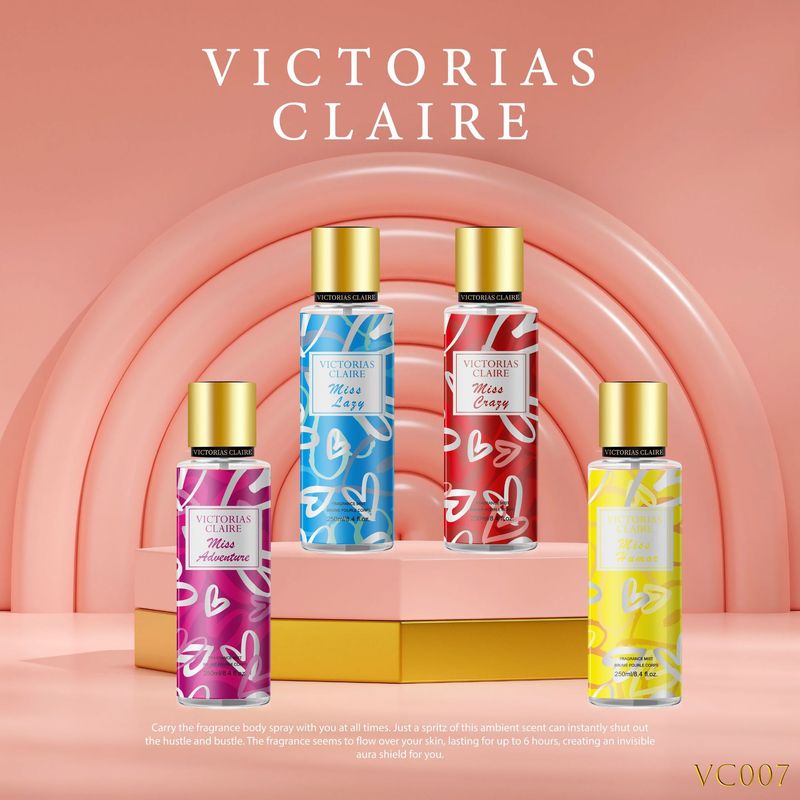 人気のビクトリア女性用香水 250ml ボディスプレー金メッキガラスボトルの香り長持ちする香水|undefined