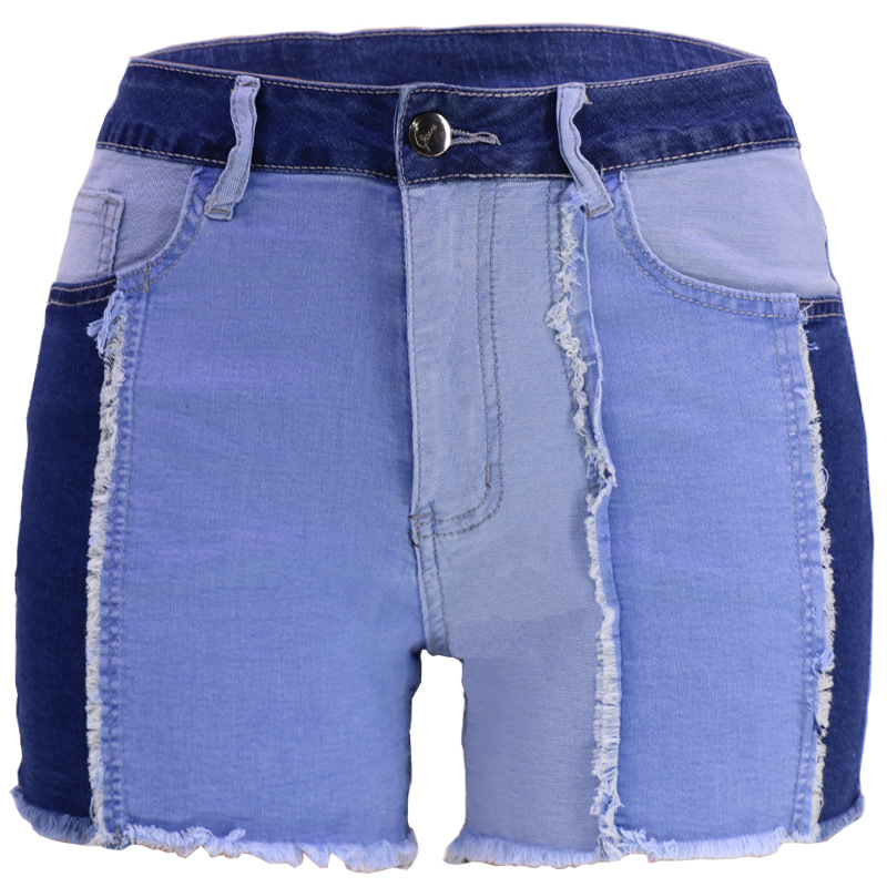 Jeans de estilo europeo y americano con patchwork para mujer, nueva moda 2025, venta caliente transfronteriza, cintura alta, elásticos, adelgazantes, ajuste holgado