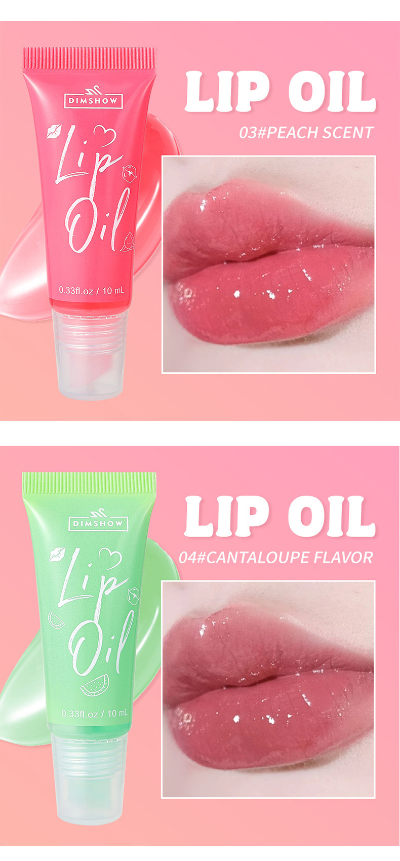 DIMSHOW Fruit-Flavored 6-color Soft Lip Balm Lip Gloss Lip Oil undefined