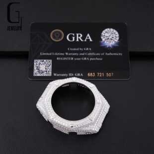 New S925 silver full set moissanite watch accessories case fashion matching single item bag installation with GRA certificate