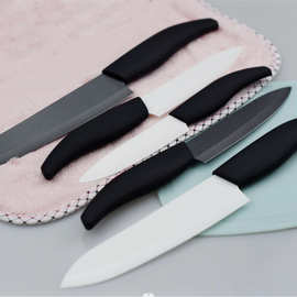 陶瓷刀工厂供应6寸黑刃陶瓷刀水果刀厨房刀具 线条精美优质刀坯