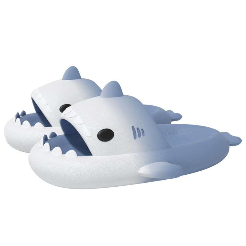 Platform Shark Slippers (Shark), summer funny slide, 4 cm platform, gradient colors