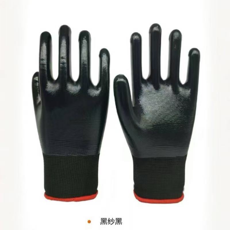 검은색 망사 니트릴 풀 코팅 내유성 장갑 (60g/켤레)