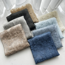 新款剪花薄款丝巾女韩版脏染镂空围巾银杏条纹披肩高级感头巾批发