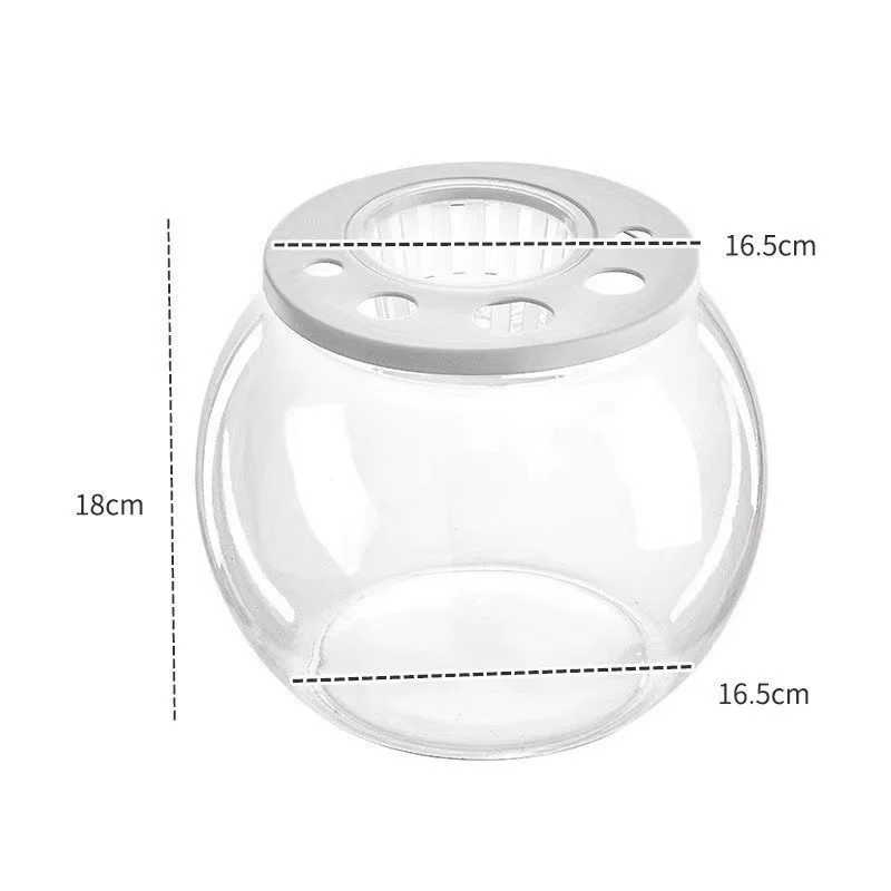 Plastic turtle breeding cylinder micro -landscape hood living room transparent lid lizard lizard climbing cylinder