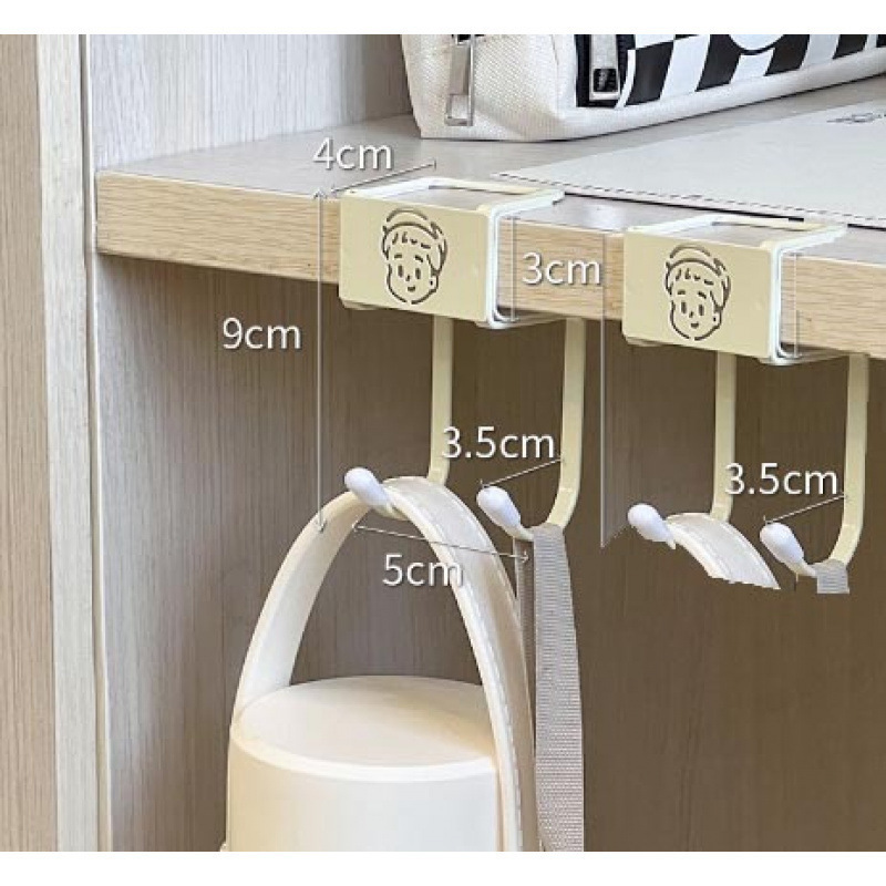 クリーム風のかばんのフックの下のベッドの端に服を掛けて多機能の学生の机の机の端にフックします。|undefined