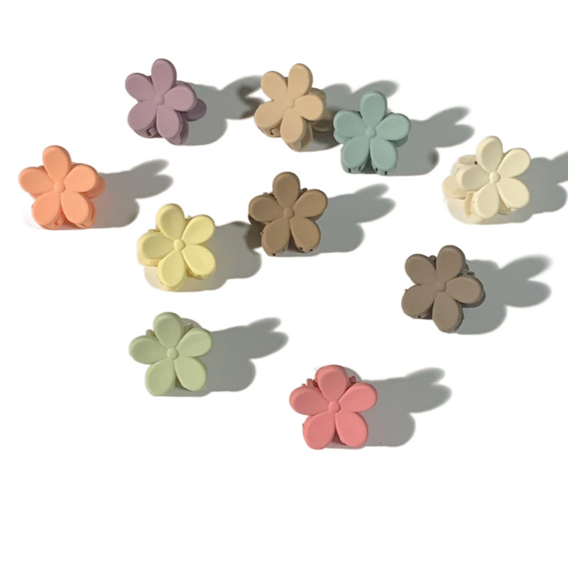 Horquilla mini flor de cinco pétalos, agarre trenzado para cabello, accesorios lindos para niñas