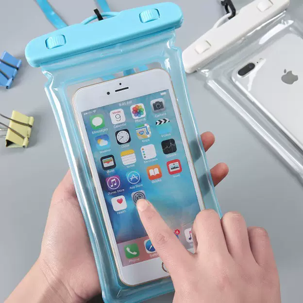 厂家漂浮气囊手机防水袋  户外防水袋 游泳泡温泉 可触屏