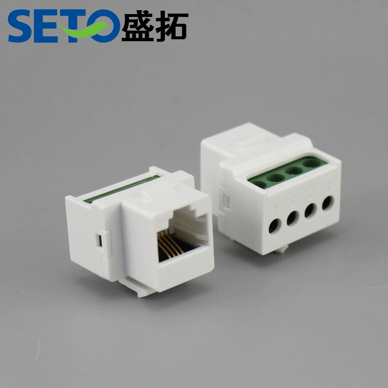 Модуль телефонной розетки Shengtuo RJ11, аксессуары для модулей, модуль удлинителя, аксессуары для настенных розеток, производство, доставка по всему миру