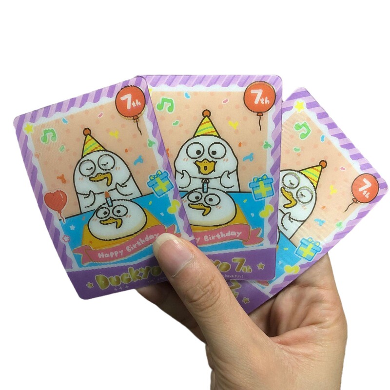レンズ3D光格子カード印刷pppet光格子立体カード前面3D効果背面ラミネート加工印刷|undefined