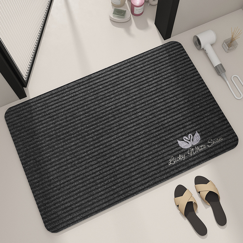 Diatomite Bath Mat, Non-slip Quick Dry Bathroom Flooring_voghion.com