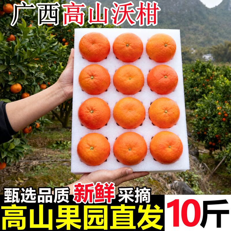 Authentic Guangxi Wogan Seasonal Fresh Fruits 5kg Oranges, Seasonal Honey Tangerines, Whole Box Wholesale
