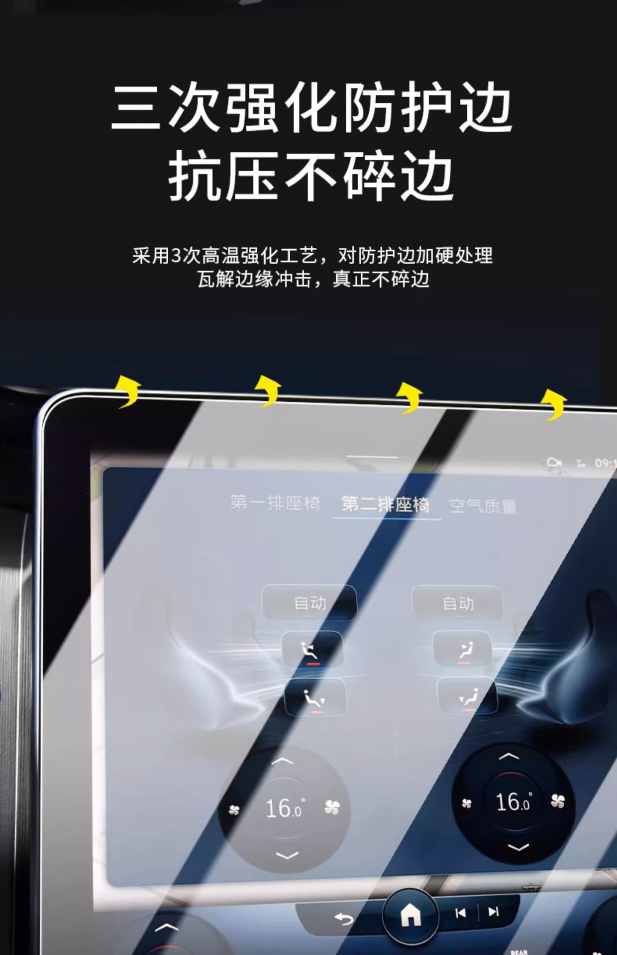 24 Mercedes-Benz Glc300L C-Class C260L Interior Protective Film Navigation Display Screen Tempered Film Central Control Film