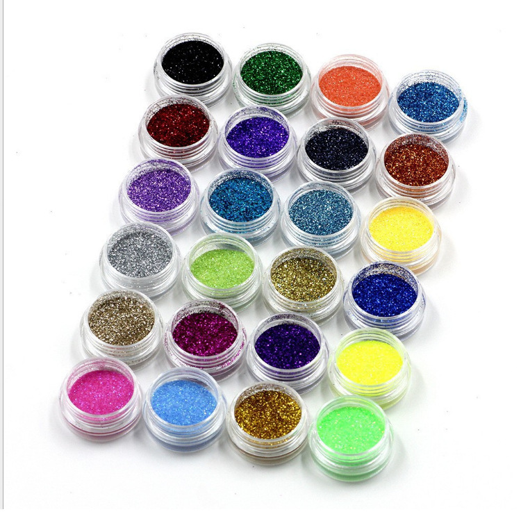 Nail art jewelry 12 color 18 color 24 color 45 color 48 color glitter powder laser powder French nail art crystal gold onion powder Nail art jewelry 12 color 18 color 24 color 45 color 48 color glitter powder laser powder French nail art crystal gold onion powder